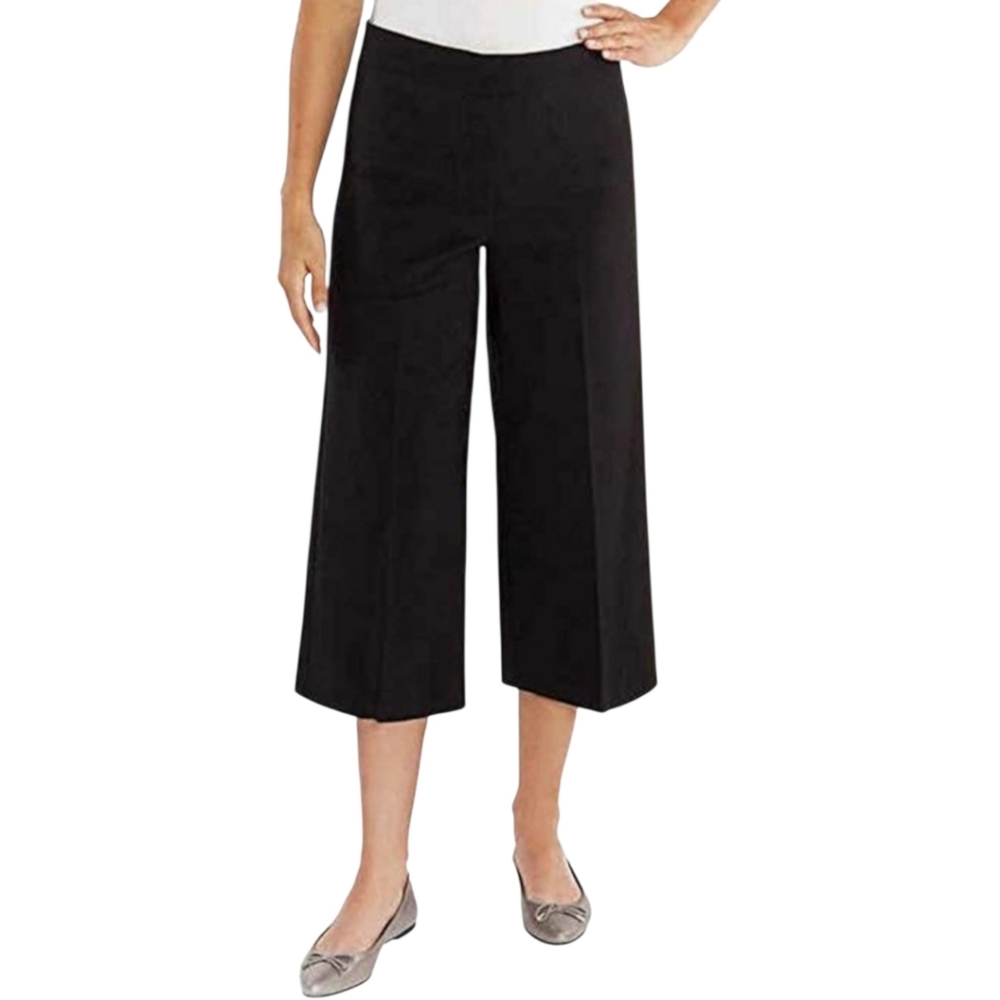 Mario Serrani Chino Black Wide Leg Pants Highrise Slant Pockets 6×23 NWT